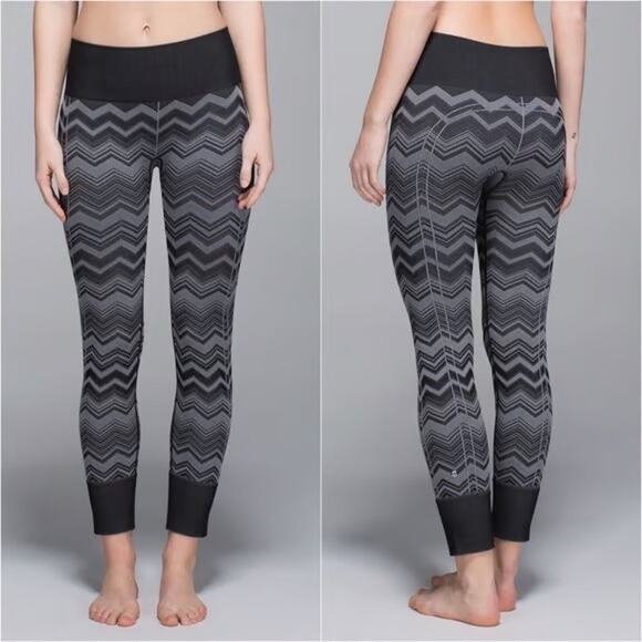 Lululemon Ebb To Street Tights Womens 4 Gray Heathered Slate Leggings Athleisure - Picture 1 of 6